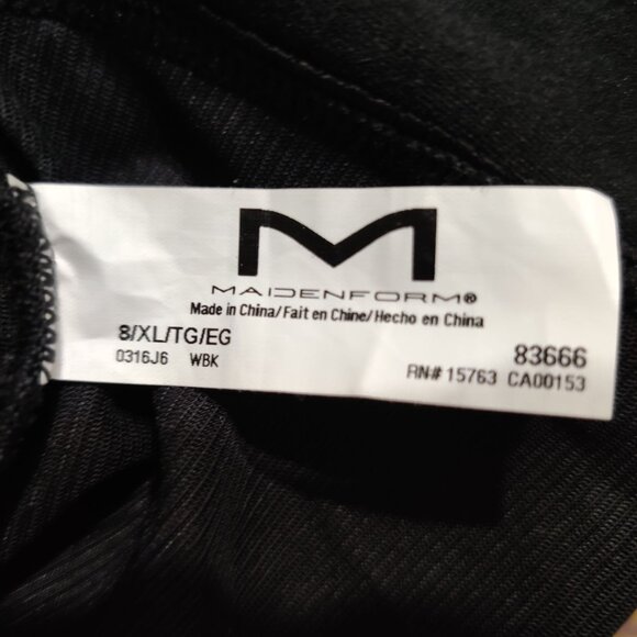 Maidenform XL Womens Black Shaping Tank Top Cami Lace Trim Chic Adjustable 83666 - Picture 7 of 12